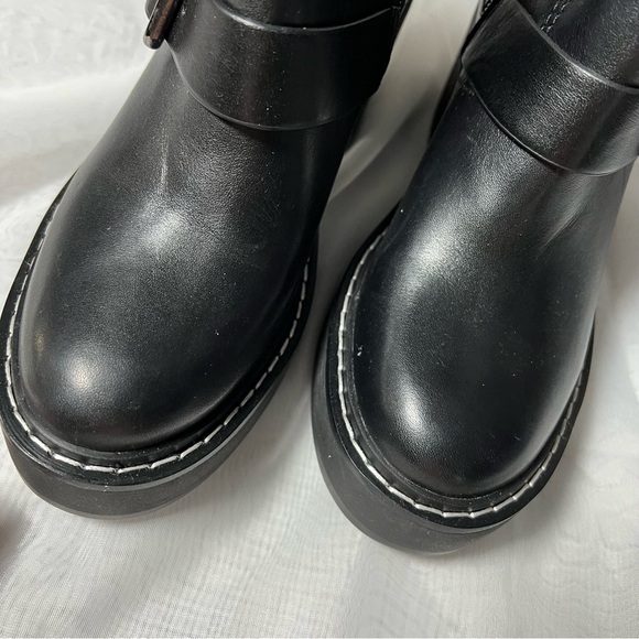 DKNY Daray Moto Bootie Buckle Block Heel Size 7 - Picture 8 of 11